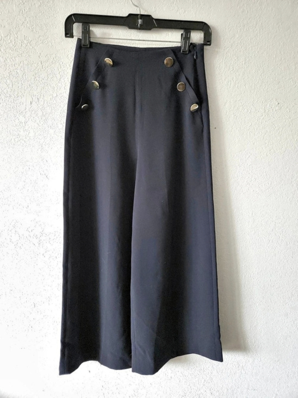 H&M Navy Blue Wide Leg Sailor Pants